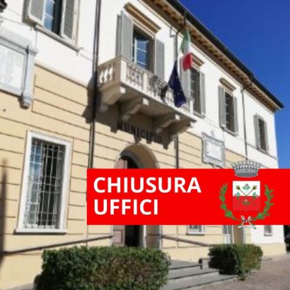 Chiusura servizi demografici lunedì 13 ottobre Chiusura servizi demografici lunedì 13 ottobre