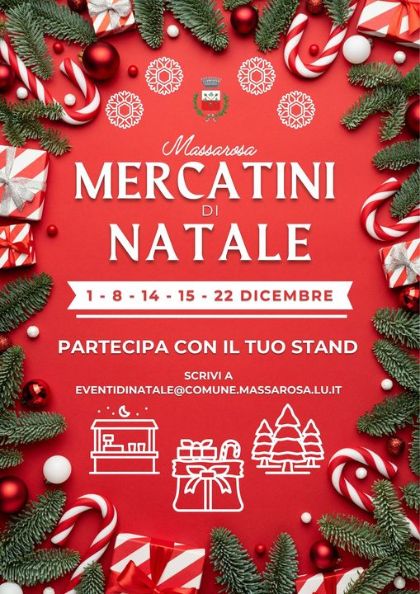 “Natale a Massarosa” partita la macchina organizzativa, iscrizioni degli espositori